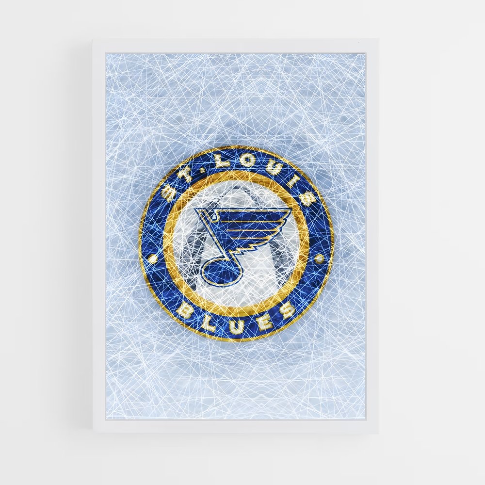 Poster Blues et Lumières – affiche Hockey sur glace (vue 3)